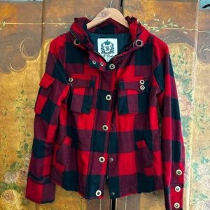 Women’s BB Dakota Red Black Buffalo Plaid Jacket